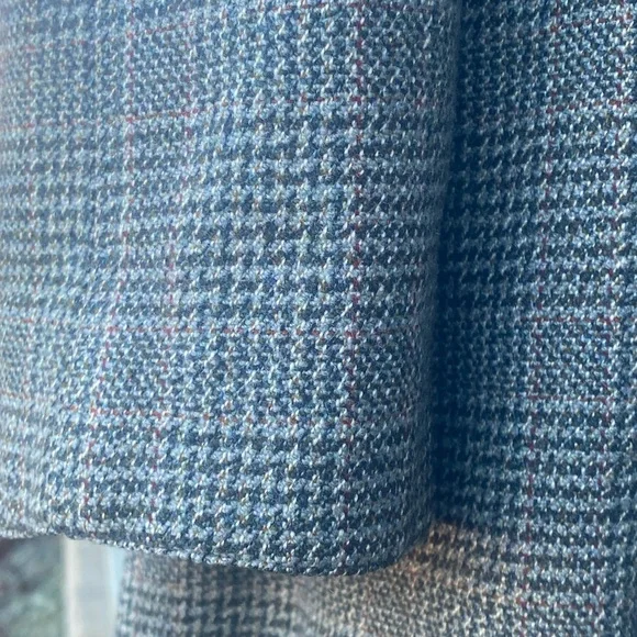 Vintage 50s Gieves Ltd Savile Row Bespoke Reversible Check Tweed Overcoat 42 L